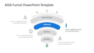 AIDA Funnel Presentation Template Slide