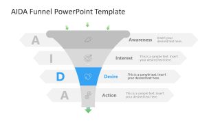 4-Step AIDA Funnel PowerPoint Layout 