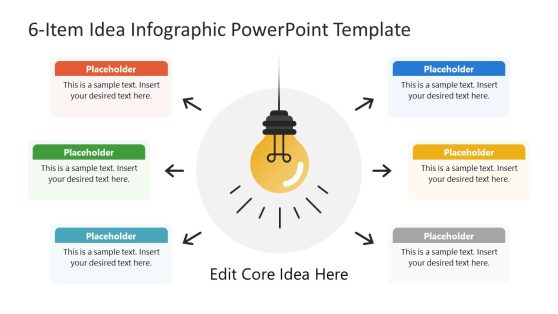 6-Item Idea Infographic PowerPoint Template