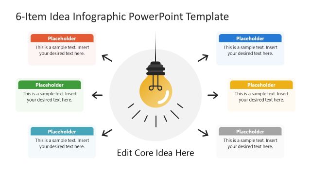 6-Item Idea Infographic PowerPoint Template