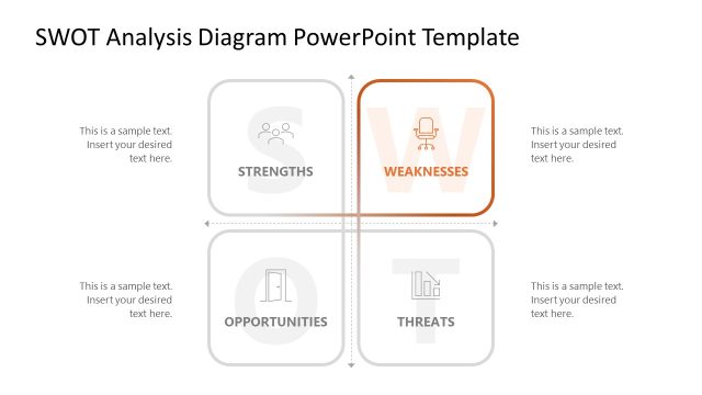 SWOT Analysis Diagram Slide Template