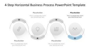 Creative 4-Step Horizontal Business Process Template 