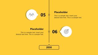Vertical Bubble Timeline Diagram PPT Slide 