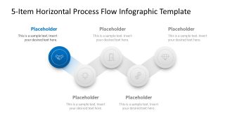 5-Item Horizontal Process Flow Infographic Template for Presentation 