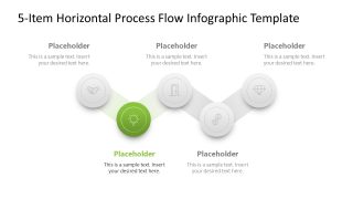 Editable 5-Item Process Flow Diagram PPT Template 