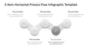 Customizable 5-Item Process Flow Diagram PPT Slide Template 