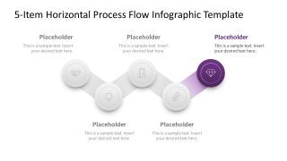 Step 5 Presentation - 5-Item Horizontal Process Flow Diagram Template 