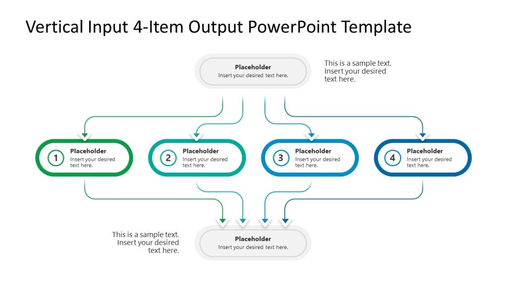 Editable Vertical Input 4-Item Output PPT Template - SlideModel
