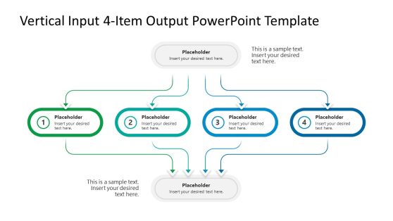 Vertical Input 4-Item Output Presentation Slide 