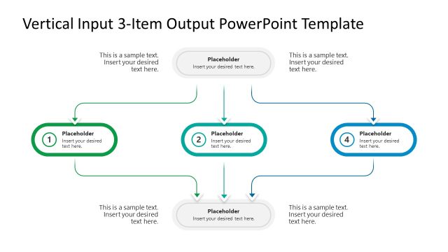 Vertical Input to 3-Item to Output PowerPoint Layout