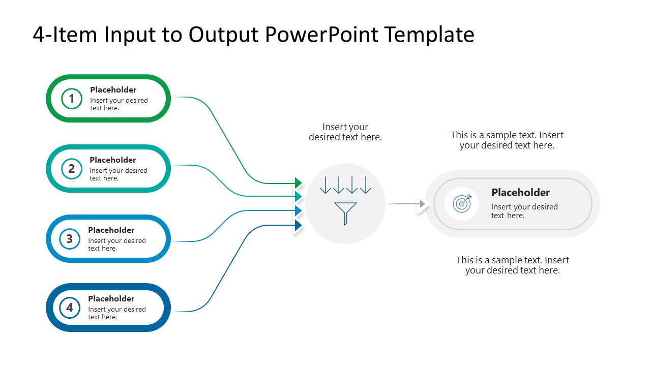 4-Input to Output PowerPoint Template