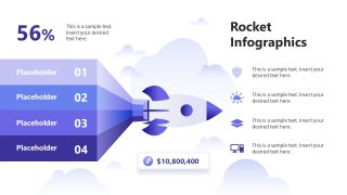 Rocket Infographics Template for Presentation 