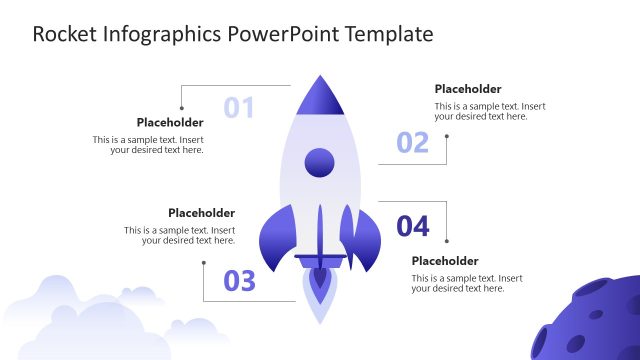Vertical Rocket Diagram Infographics PPT Template