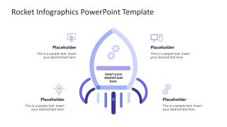 Rocket Infographics Metaphor Diagram Template 