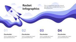 Rocket Infographics PPT Template with Curved Lines 