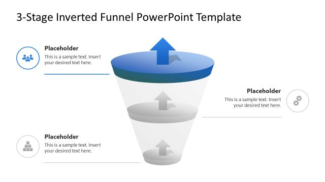 Customizable 3-Stage Inverted Funnel PPT Template