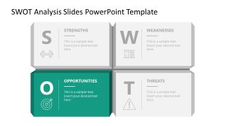 Modern Layout for SWOT Analysis Template