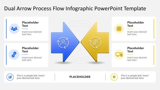 Customizable Dual Arrow Process Flow Infographic PPT Template