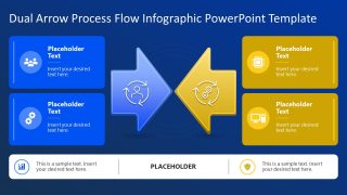 Editable Dual Arrow Process Flow Infographic Slide Template
