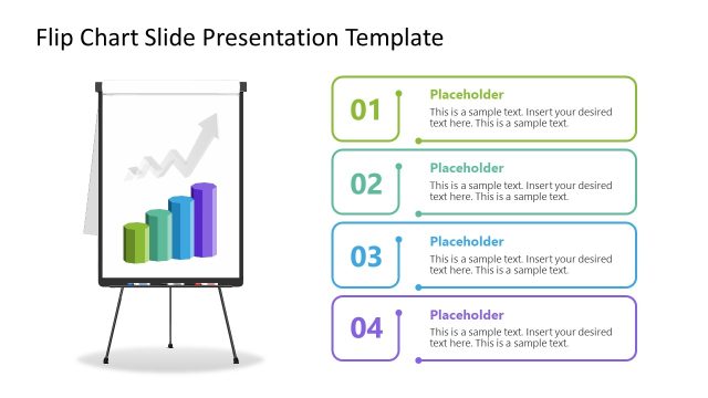 Flip Chart PPT Template Slide with Chart