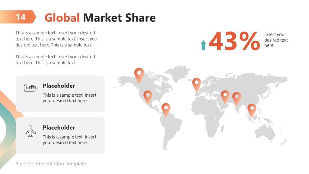 Global Market Share Corporate Identity Template - SlideModel