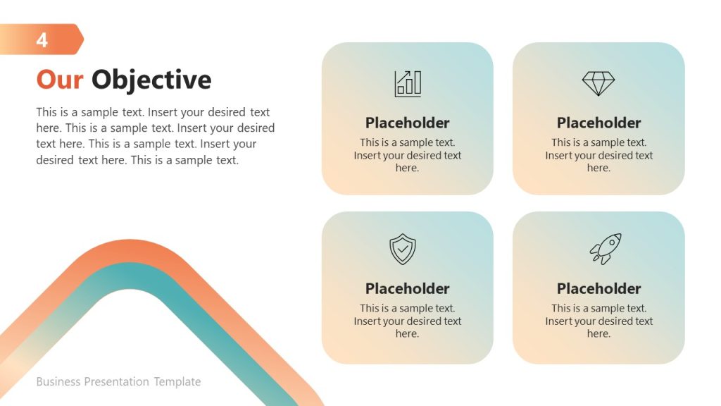 Project Timeline Image Editable Powerpoint Editable Objective Cards for Corporate Identity Strategy Slide - SlideModel