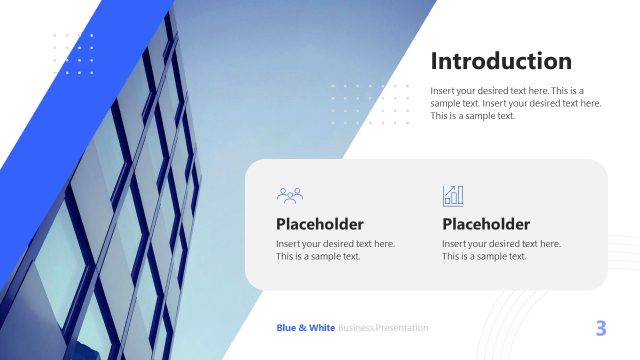 Introduction Slide – Blue & White Business Template