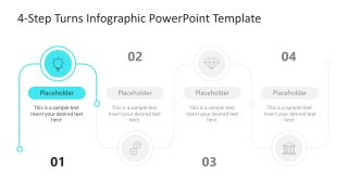 4-Step Turns Infographic Template for PowerPoint 