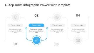 4-Step Turns Infographic Template for Presentation 