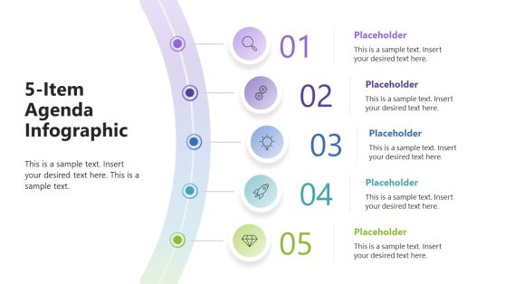 5-Item Agenda Infographic PowerPoint Template