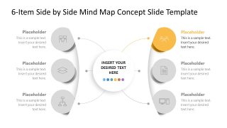 6-Item Side by Side Mind Map Concept Design with Focus Effect 