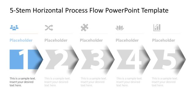 Step 1 Spotlight Slide – 5-Step Horizontal Process Flow Template