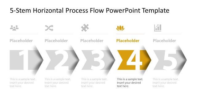 Step 4 Slide – Horizontal Process Flow Diagram Template