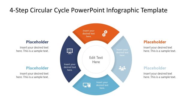 4-Step Circular Cycle PPT Infographic Template