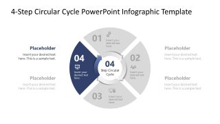 4-Step Circular Cycle Infographic with Arrows 