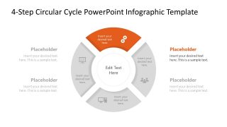 4-Step Circular Cycle PowerPoint Slide Template
