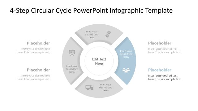 Step 2 Slide – 4-Step Circular Cycle Presentation Design Template