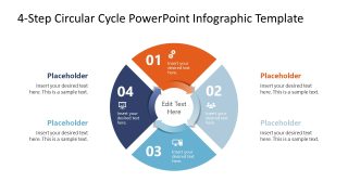 4-Step Circular Cycle Infographic Design 