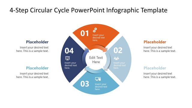 Engaging 4-Step Circular Cycle Infographic Template