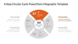 4-Step Circular Cycle Infographic Template Slide 