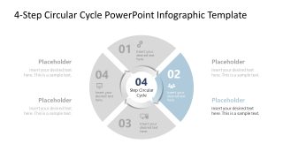 4-Step Circular Cycle Infographic Template for PowerPoint 