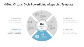 4-Step Circular Cycle Infographic Template for Presentation  