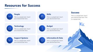Path to Success Template Slide with Graphical Icons 