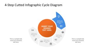 Engaging 4-Step Cutted Infographic Cycle Template