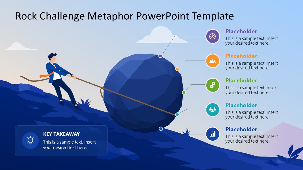 Pulling a Rock Metaphor PowerPoint Template
