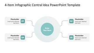 4-Item Infographic Central Idea Presentation Template