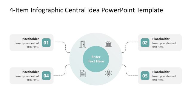 4-Item Infographic Central Idea Slide Template