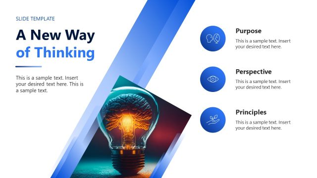 A New Way of Thinking Slide – Leadership Personal Story PPT Deck
