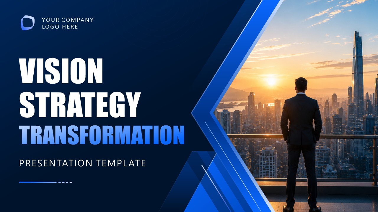 Editable Vision Strategy Presentation Cover Slide