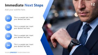 Immediate Next Steps Presentation Slide with Image